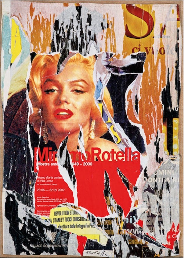 Mimmo Rotella Pop Art, Sempre lei Marilyn (2002)