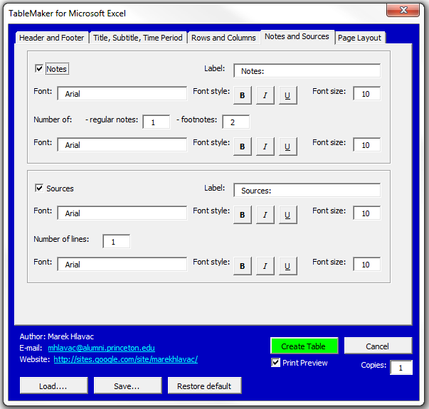 TableMaker for Microsoft Excel: A Macro for Publication-Quality Tables ...