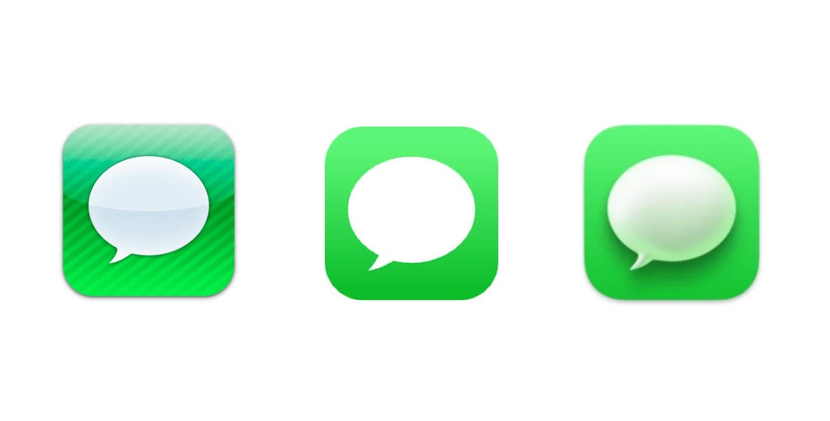 iMessage icon stages