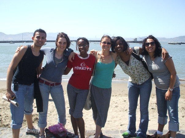 The author with REC’s first-ever class of paid student interns back in 2012.