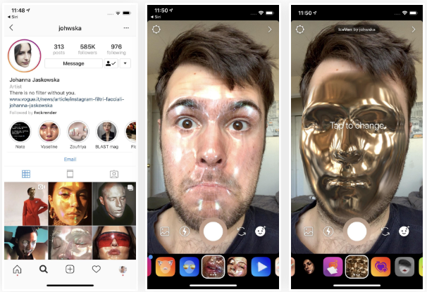Get Unique Face Filters by Following AR Creators on Instagram | by Gadget  Hacks | Medium
