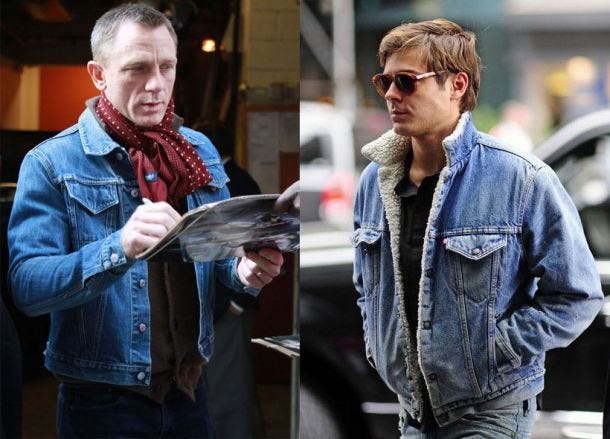 zac efron denim jacket