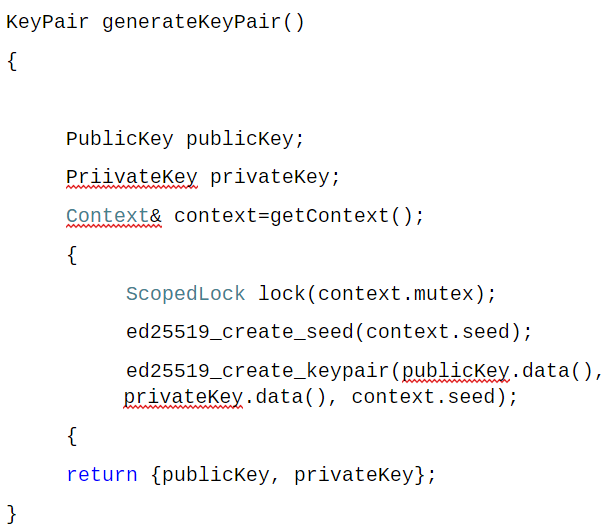 ed25519 generate key The   technology security Credits   Blockchain Medium CREDITS platform