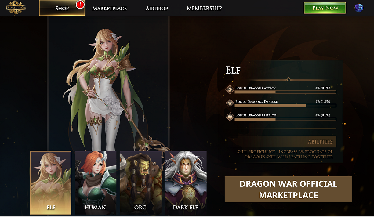 NFT Tutorial: Easy way to get Membership on Dragon War Marketplace