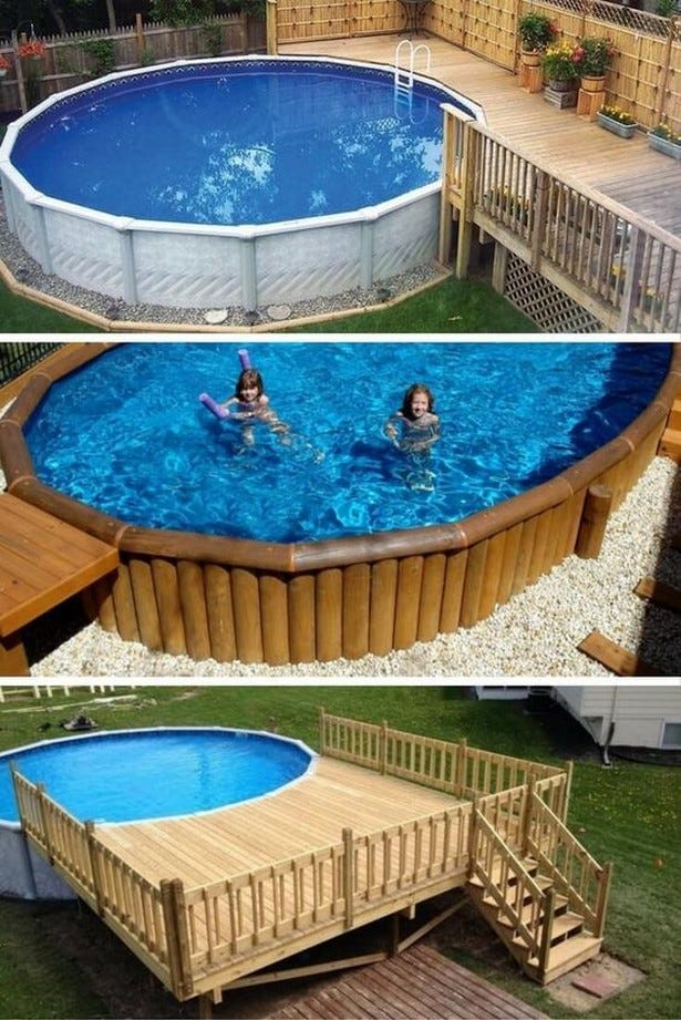 15+ ABOVE GROUND POOL DECK IDEAS ON A BUDGET | by Diymakes ...