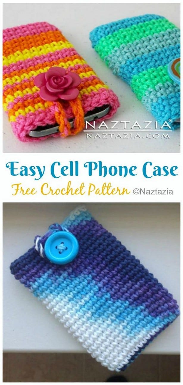 crochet cell phone pouch