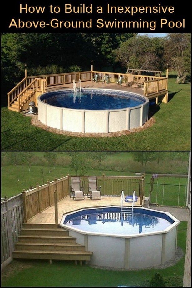 15+ ABOVE GROUND POOL DECK IDEAS ON A BUDGET | by Diymakes ...