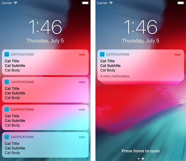 iOS 12: Grouping Notifications. This article, as the previous one, is ...