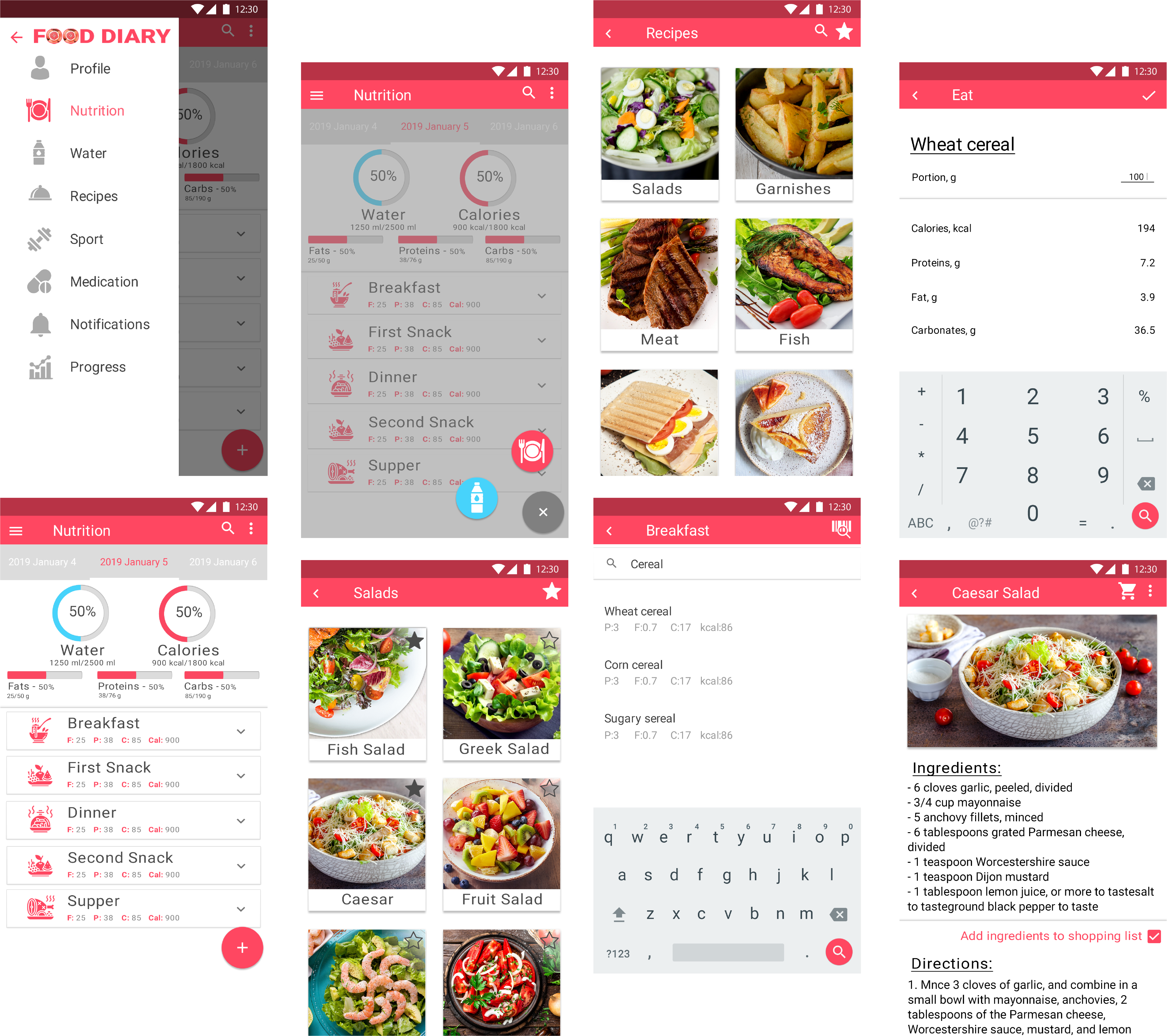 Ui Ux Case Study Food Diary App By Marina Medium