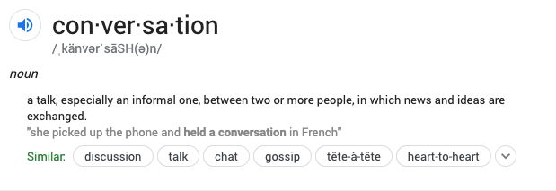 définition de conversation