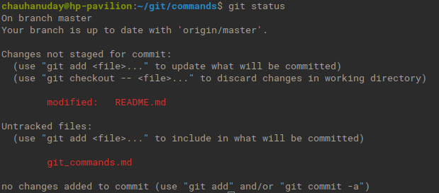 git status