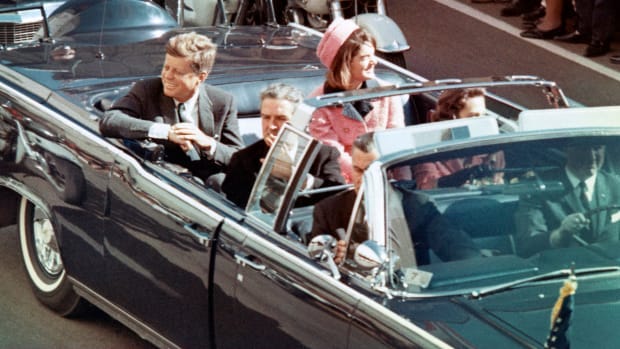 President John F Kennedy shortly before his assassination