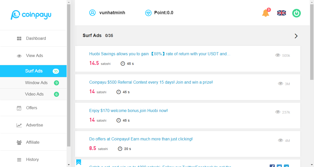 kiếm bitcoin với coinpayu