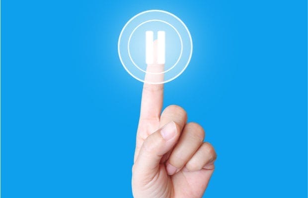 Pressing a pause button