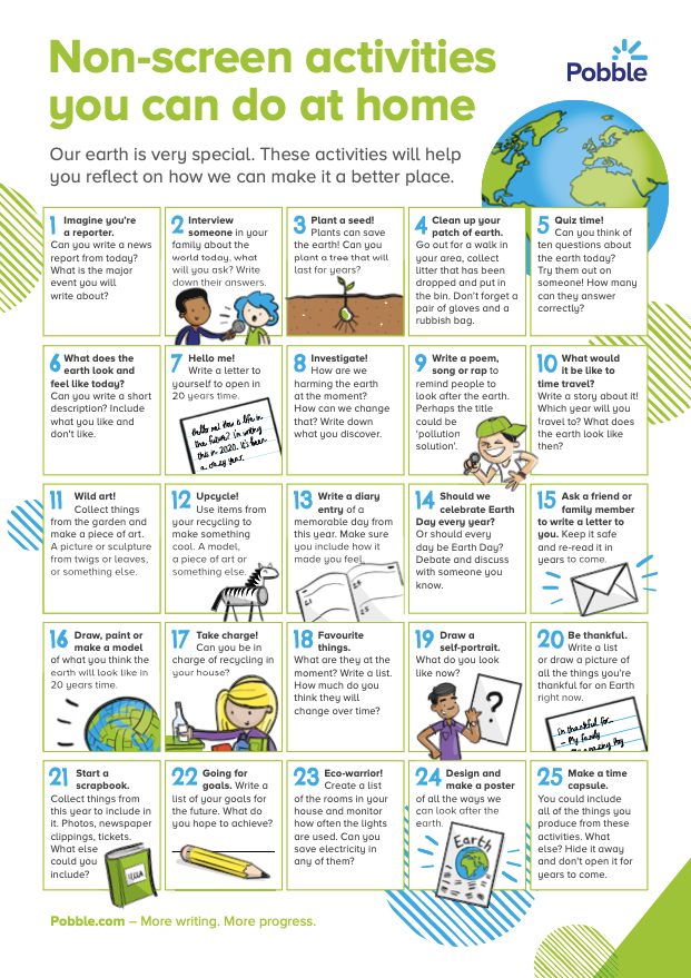 25 nonscreen activities that help make the Earth a better place by