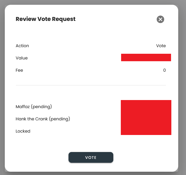 Reviewing vote request