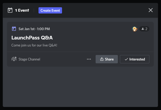 Using Discord Scheduled Events With Launchpass By Luke Launchpass Medium