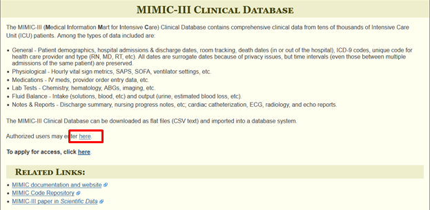 Getting access to MIMIC III hospital database for data science projects ...