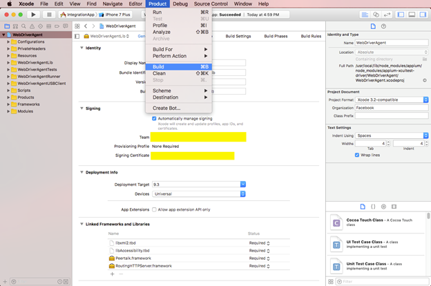 setting build mobile automation macos katalon studio steps medium repeat last verify whether above select