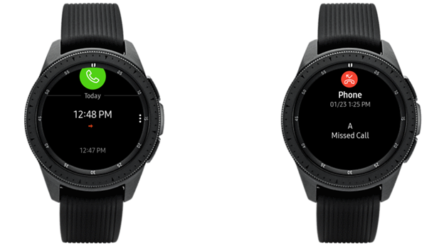 galaxy watch answer calls iphone