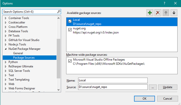 Creating and using a local NuGet package repository | by Vibhav Churi |  Medium