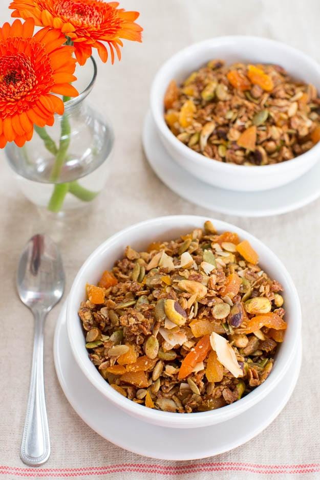 Olive Oil Granola With Dried Apricots and Pistachios by SF Cooking