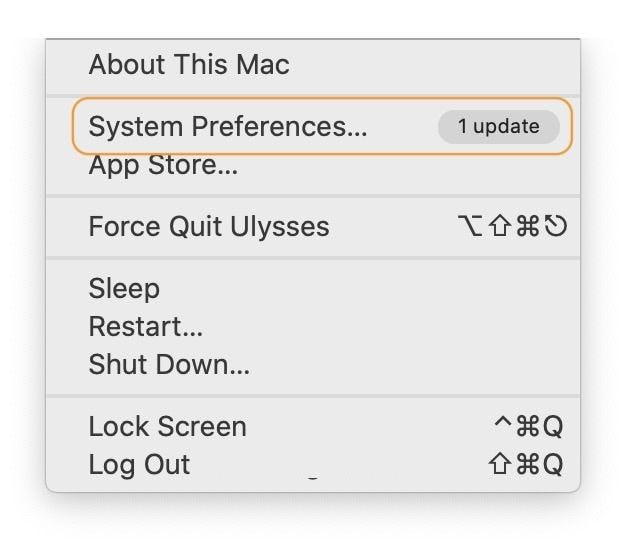 open system preferences