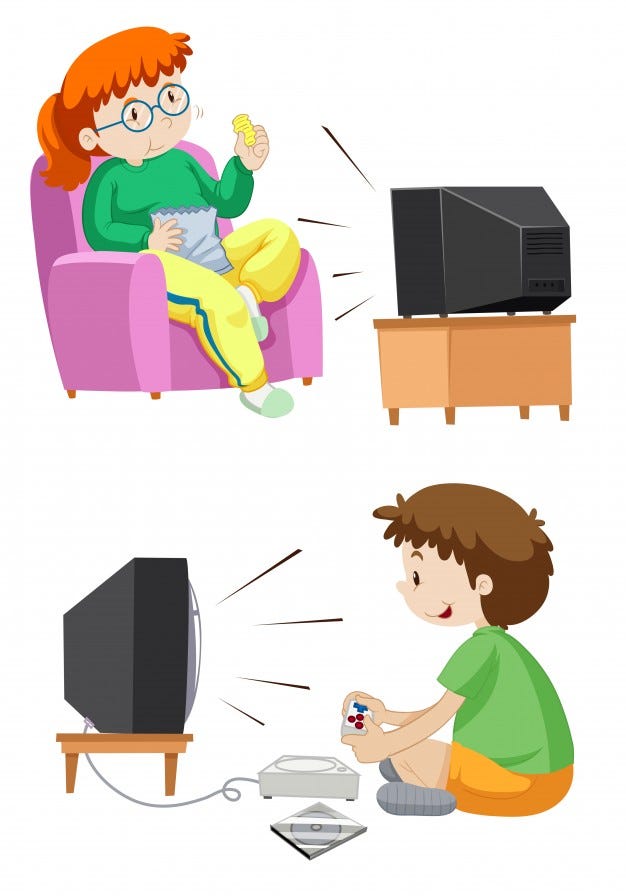 children watching movie clipart jpeg