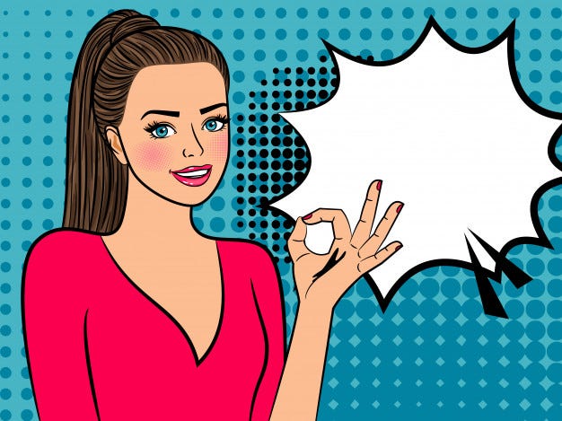 A girl with doing the ok sign