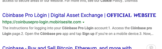 Security PSA: Search engine phishing | by Coinbase | Jul, 2022