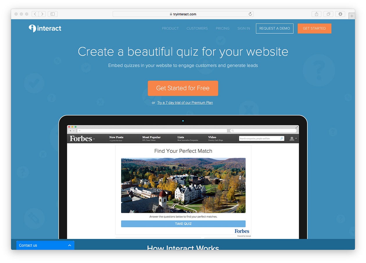 Readymag blog Secret Widgets: Interact quizzes