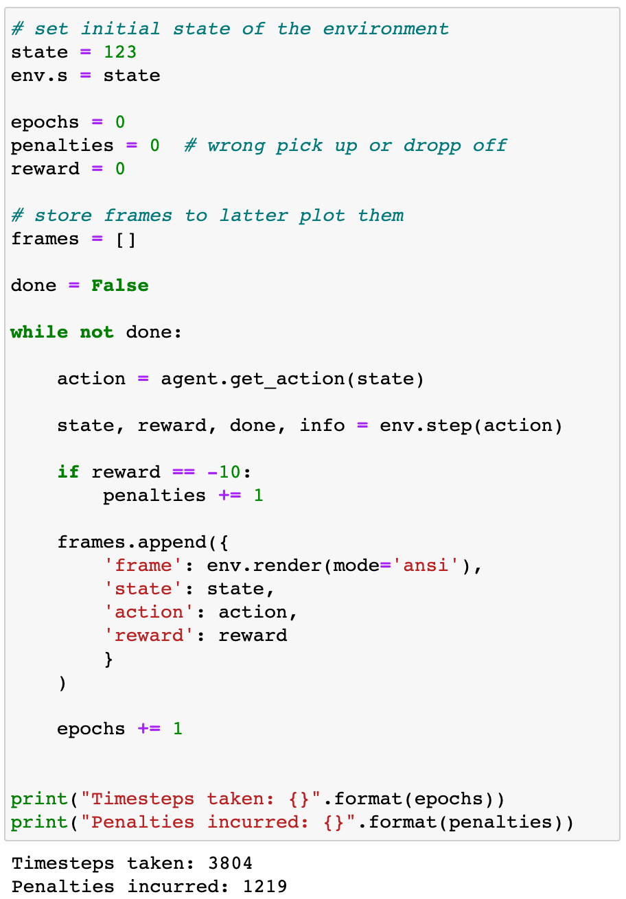 Evaulation loop for the random agent — hands-on reinforcement learning course by Pau Labarta Bajo