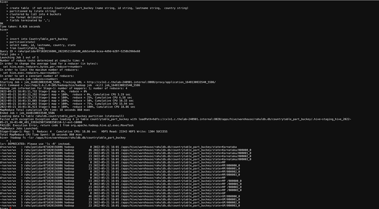 Partition + Bucket Example