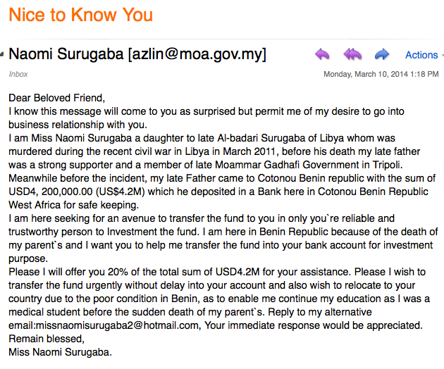 Nigerian 419 scam stories
