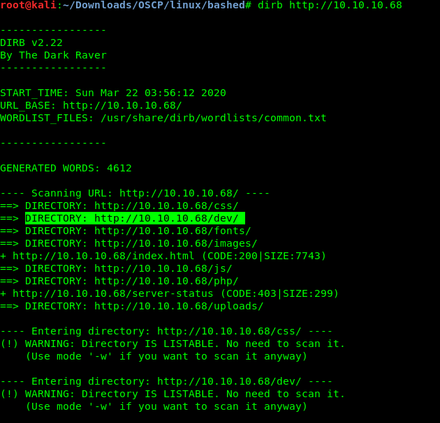 BASHED — OSCP LIKE HTB Machine. Let’s start with our first step by