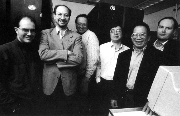 IBM’s Deep Blue Team (from left to right): Joe Hoane, Joel Benjamin, Jerry Brody, F.H. Hsu, C.J. Tan and Murray Campbell. Source: Daniel King, Kasparov v Deeper Blue