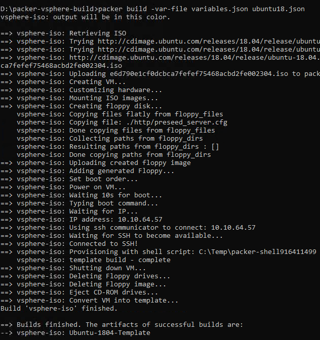 How to use Packer to Build an Ubuntu 18.04 Template for VMware vSphere