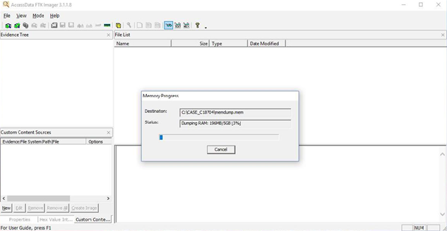 Forensic Report Sample Volatile Memory Acquisition Using Ftk Imager Lite By Vishal Thakur Medium