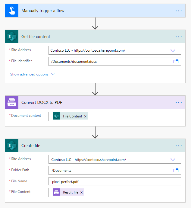 Pixel perfect conversion of Word and Excel documents to PDF using Power