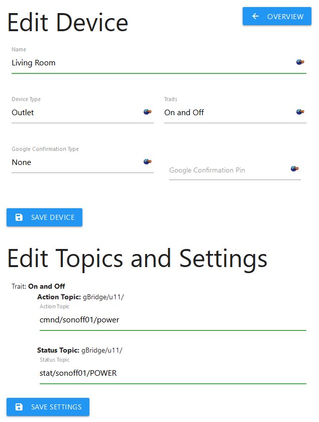 sonoff tasmota google home