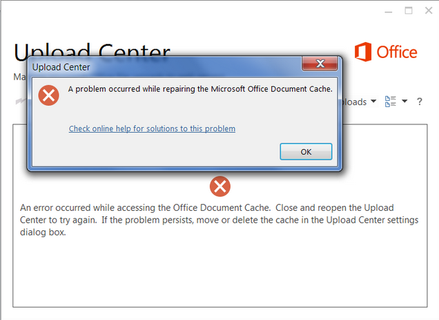 microsoft upload center error