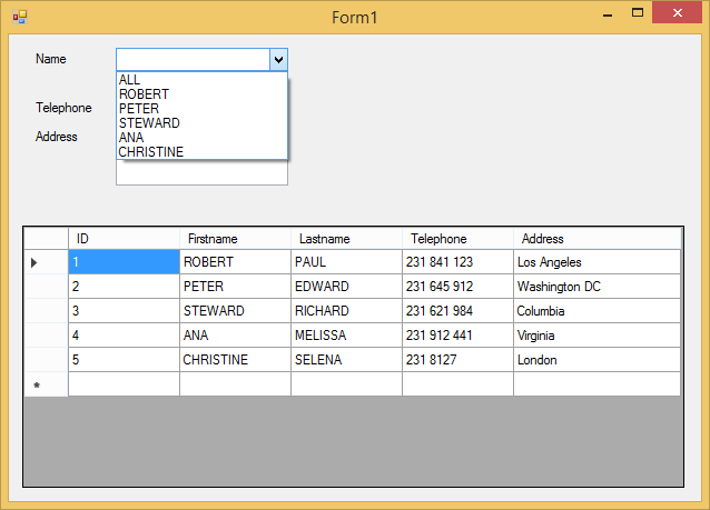 Filter Combobox Datasource C#. You can read see this article in this ...