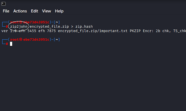Cracking Password Protected zip files using john the ripper