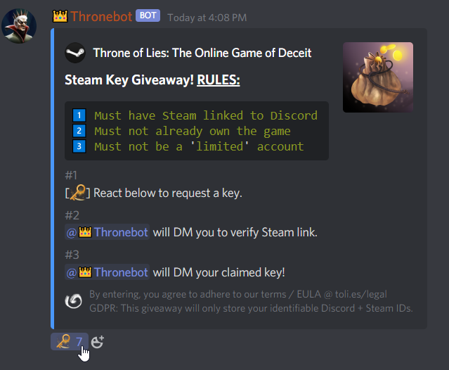 The 1st “Smart” Steam Key Giveaway BOT | by Imperium42 👑 | Imperium42 Game  Studio | Medium