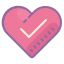 heart with a checkmark inside