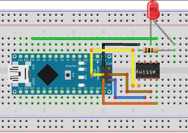 How to program the ATTINY13A with Arduino Nano | by Antonio Mancuso | Medium