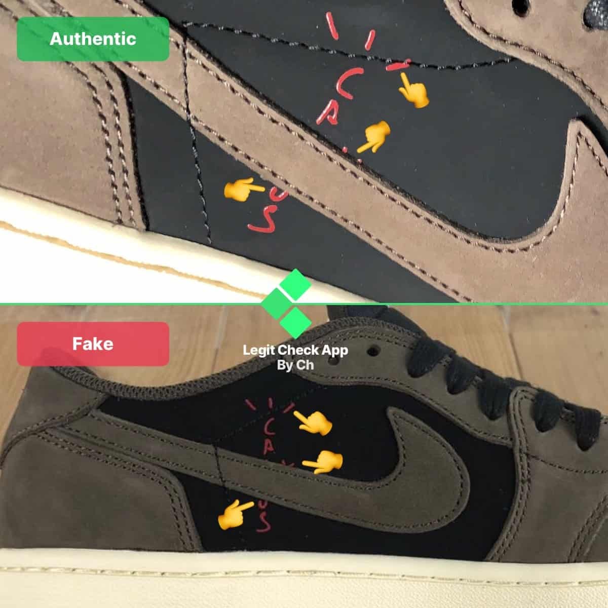 real vs fake travis scott 1