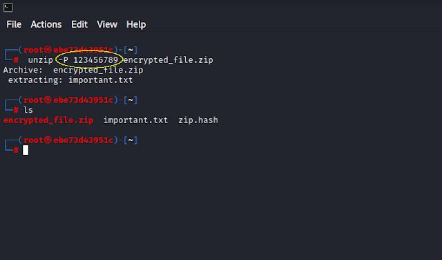 Cracking Password Protected zip files using john the ripper