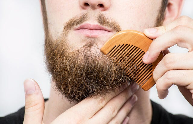 After prickly trimming hair